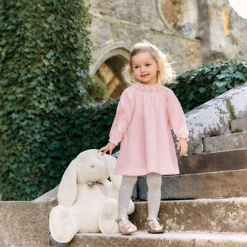 TARTINE ET CHOCOLAT Poinsettia Baby Dress - Rosée