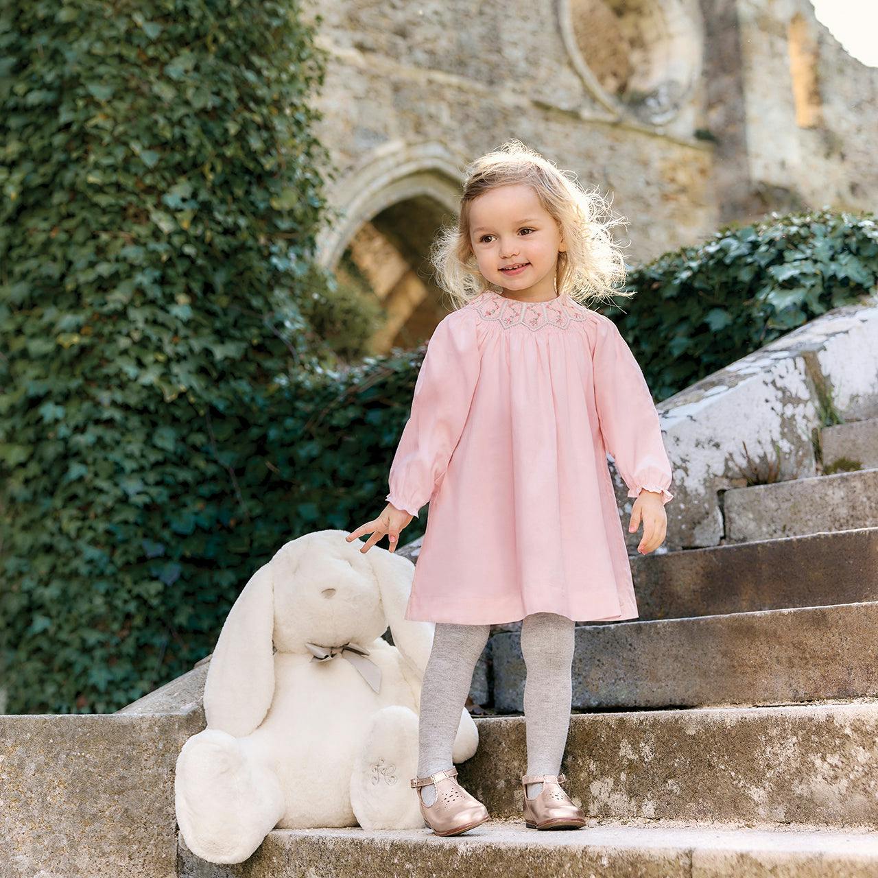 TARTINE ET CHOCOLAT Poinsettia Baby Dress - Rosée