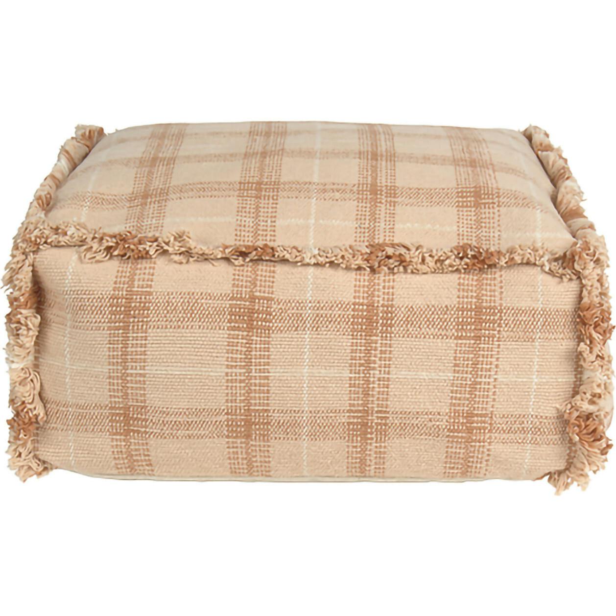 Handloom Pouf Rose