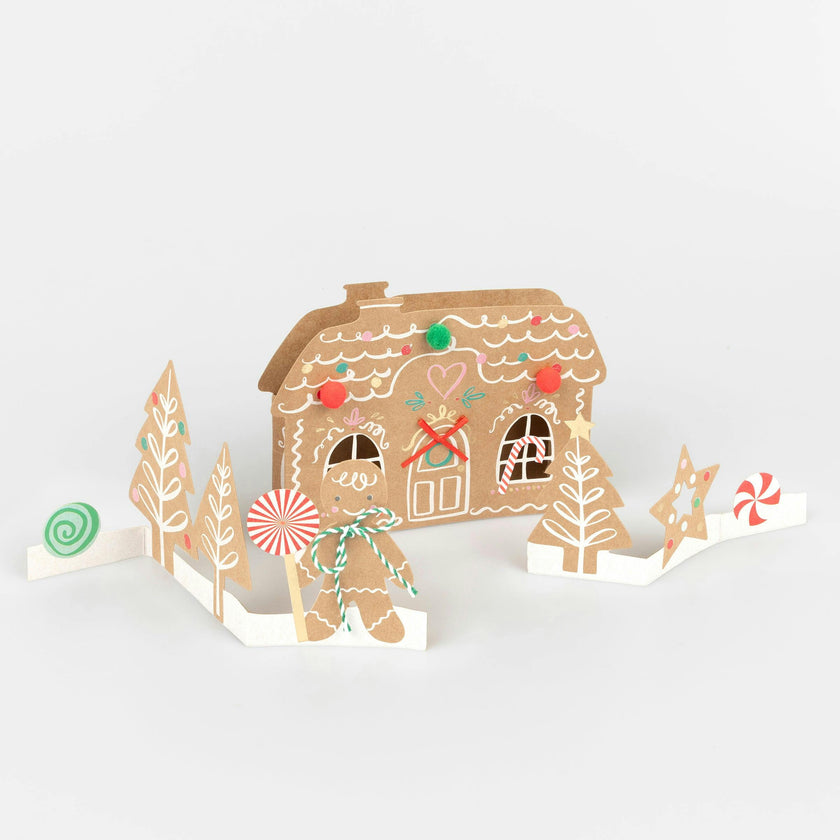 Pop-Up Gingerbread Scene Card
