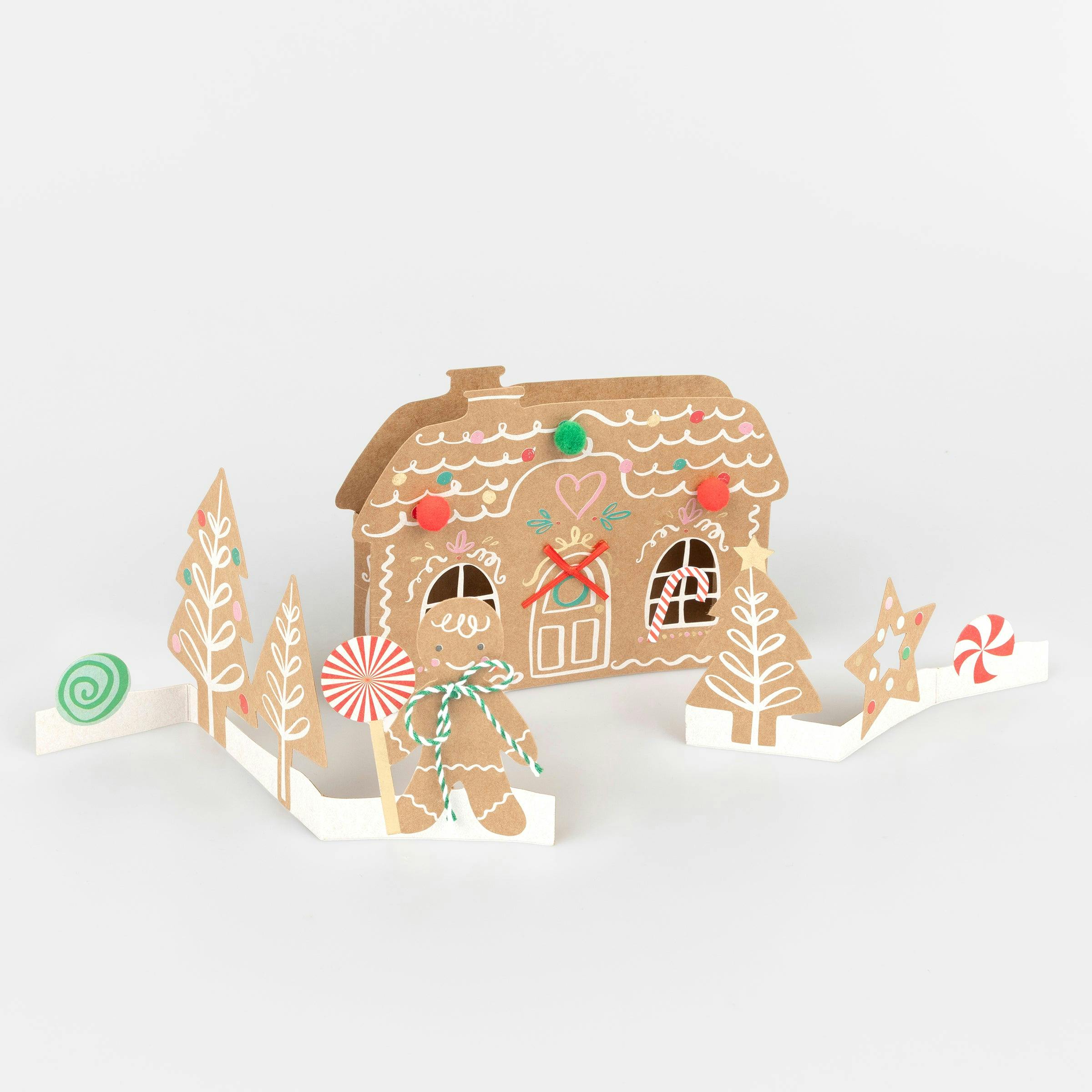 Pop-Up Gingerbread Scene Card