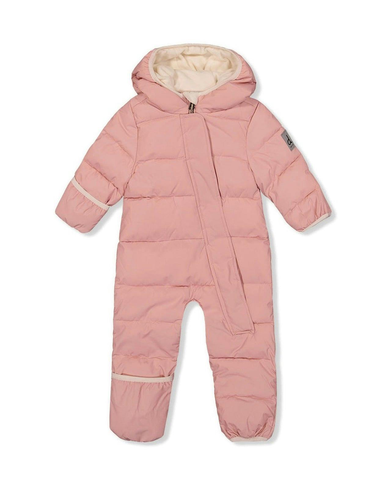 Baby Cloud One Piece Snowsuit Adapted For Car Seats Pale Dusty Pink