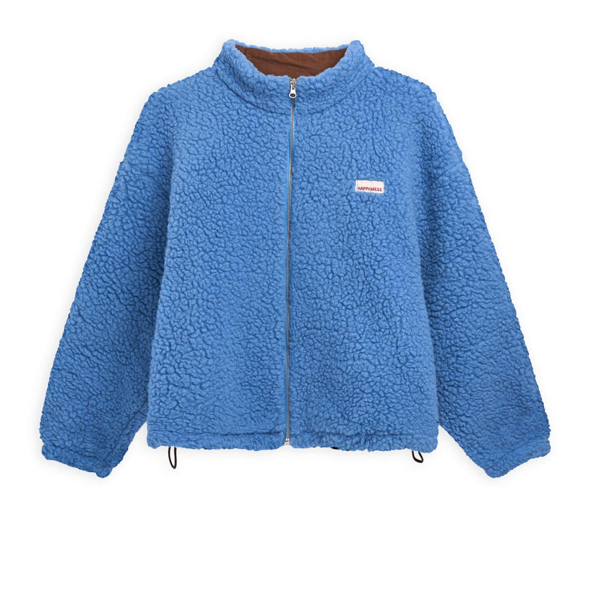 adult wool bomber jacket - ice blue