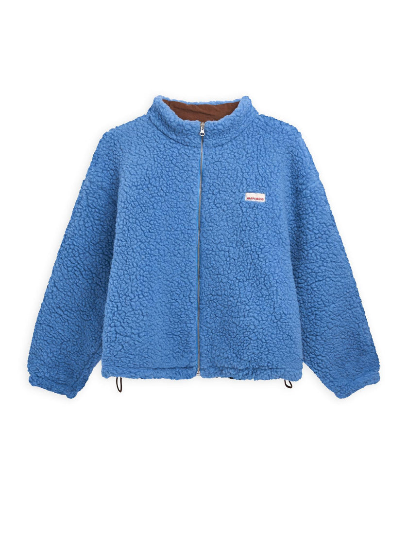adult wool bomber jacket - ice blue
