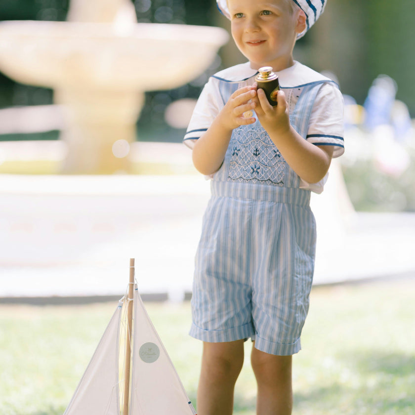 George Blue Stripe Overalls and Shirt