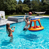Inflatable Pool Basketball Hoop Floating Or Poolside Game Giant Shootball