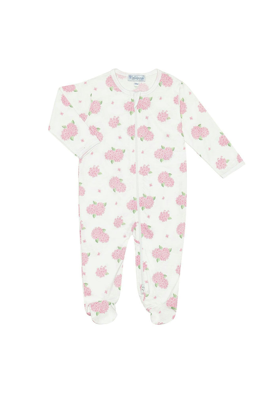 Hydrangeas Zipper Footie