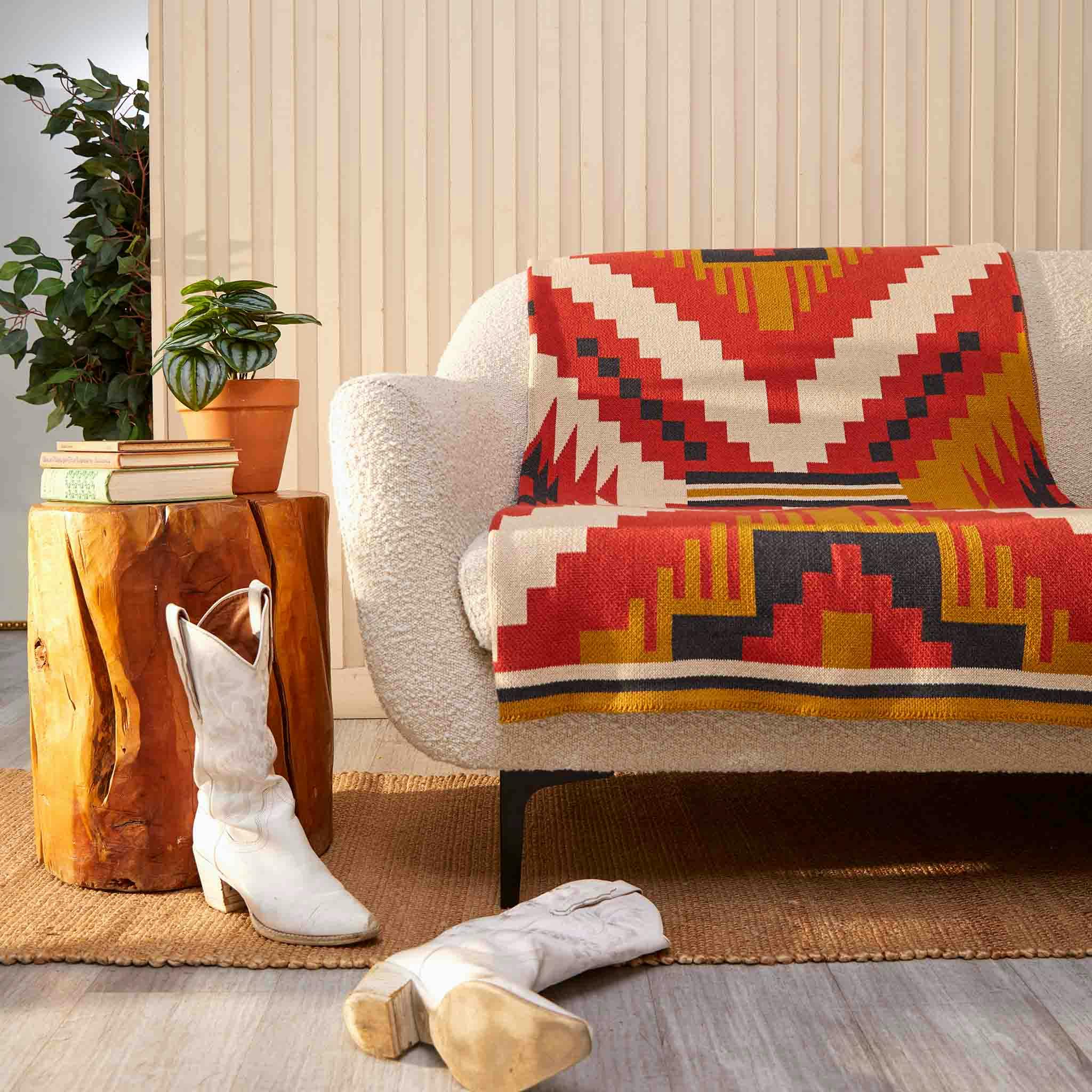 Cotton Sustainable Knit Throw Blanket | New Horizon