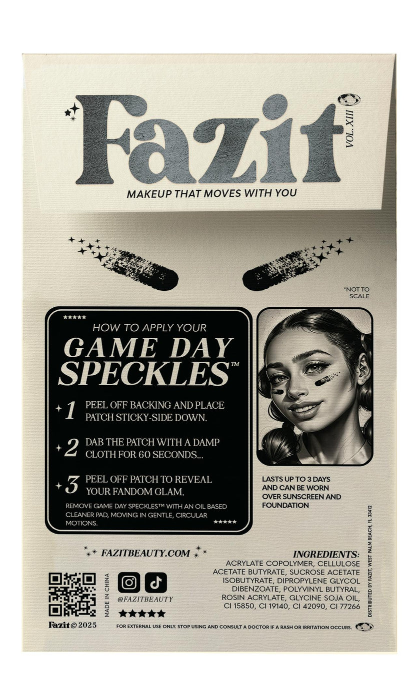 Black Game Day Speckles