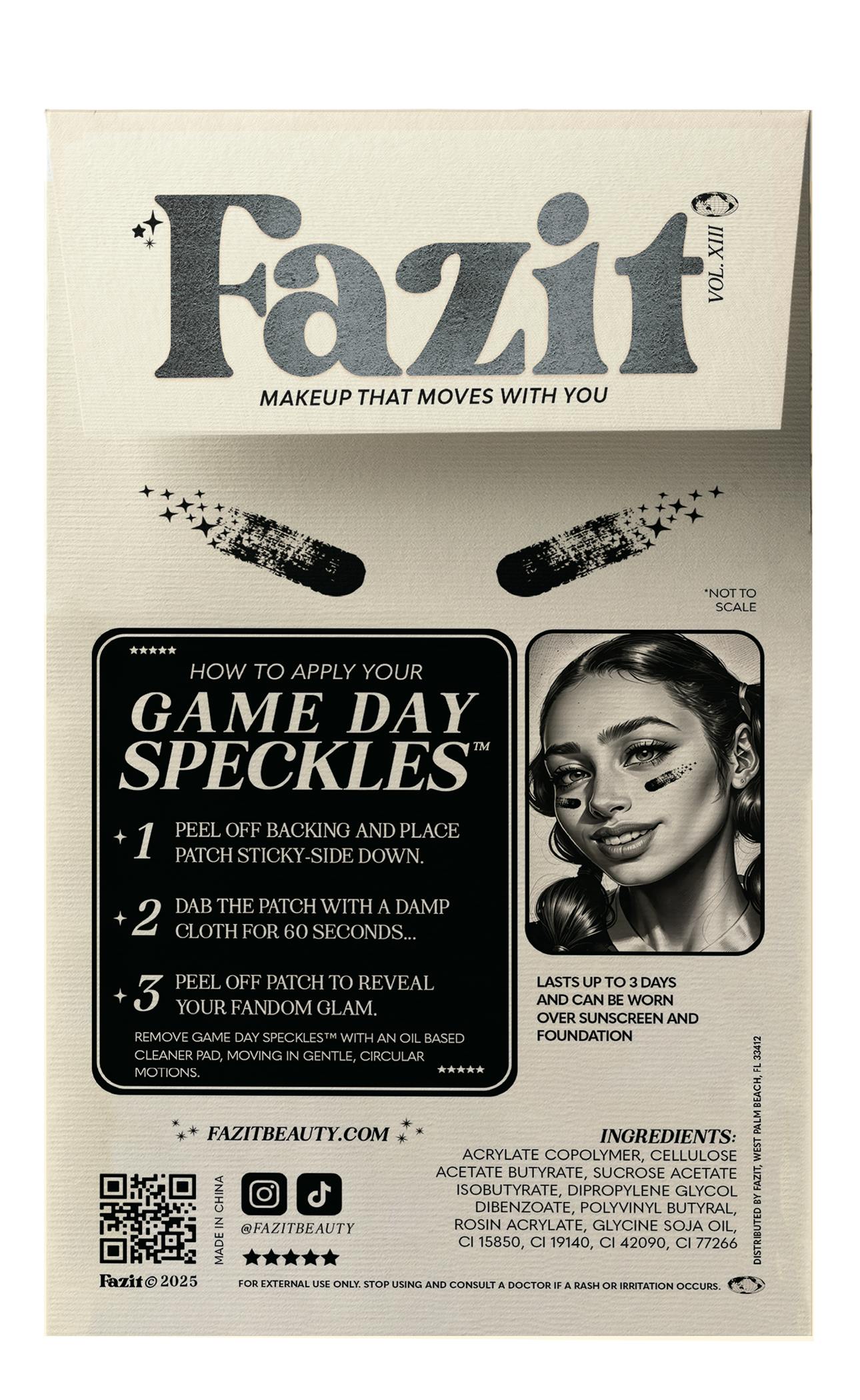 Black Game Day Speckles