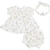 Flower Ducklings - Smocked Dress Set with Headband
