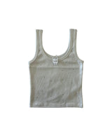 Stella Studded Cream Ribbed Studded Tank