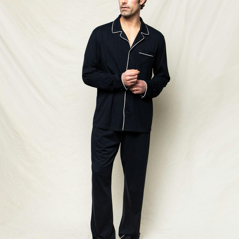 Men's Pima Pajama Set in Black