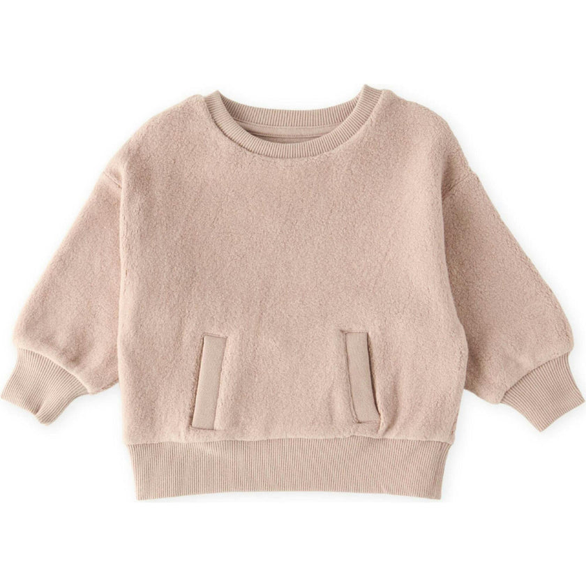 Teddy Fleece Dropped Shoulder Sweatshirt