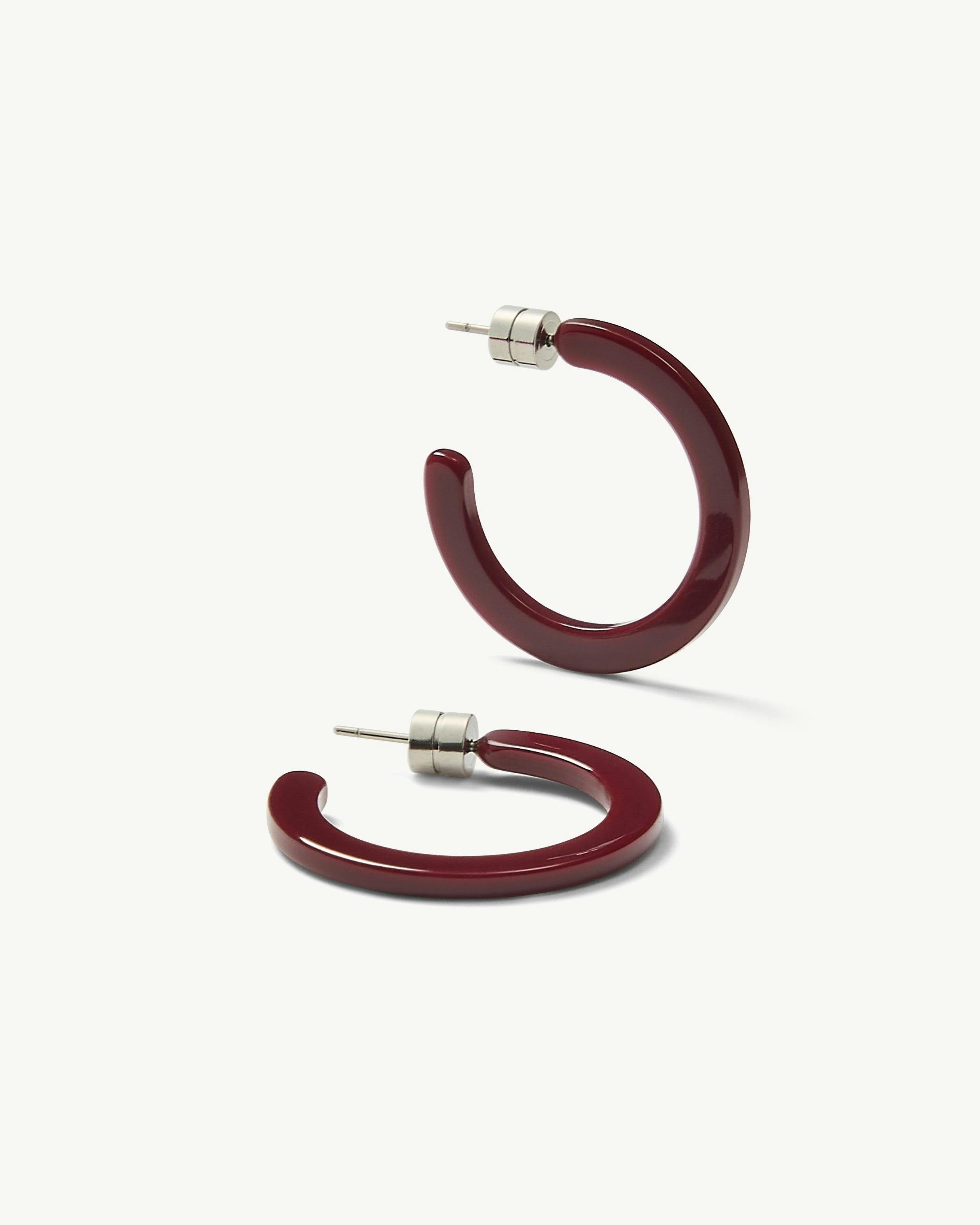 Mini Hoops in Oxblood