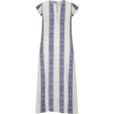 Noa Women's Maxi Caftan Navy Stripe, Blue