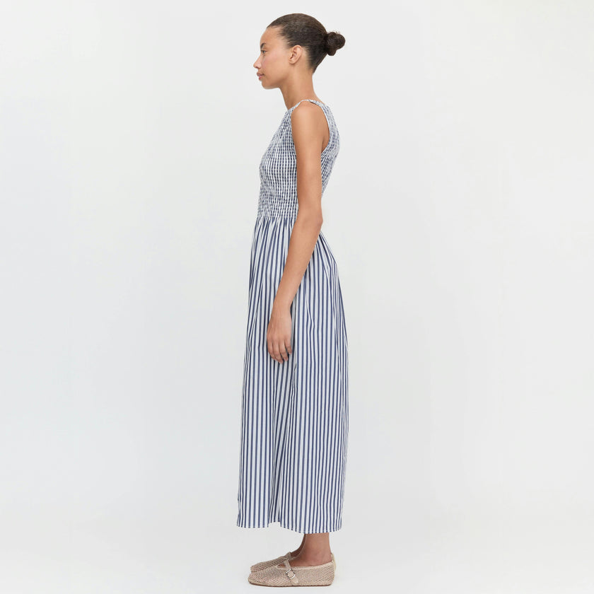 The Cosima Nap Dress - Navy Stripe