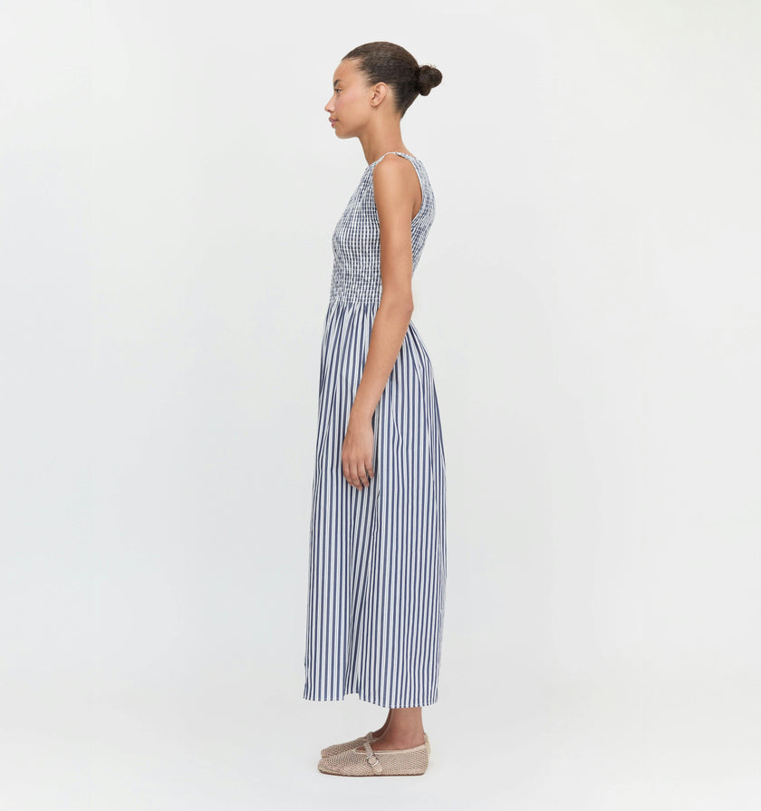 The Cosima Nap Dress - Navy Stripe