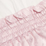 Pink Jacquard Off Satin Mix Dress
