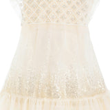 Beige Renoria Lace Sparkle Dress