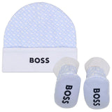 Pale Blue Hat & Booties Set