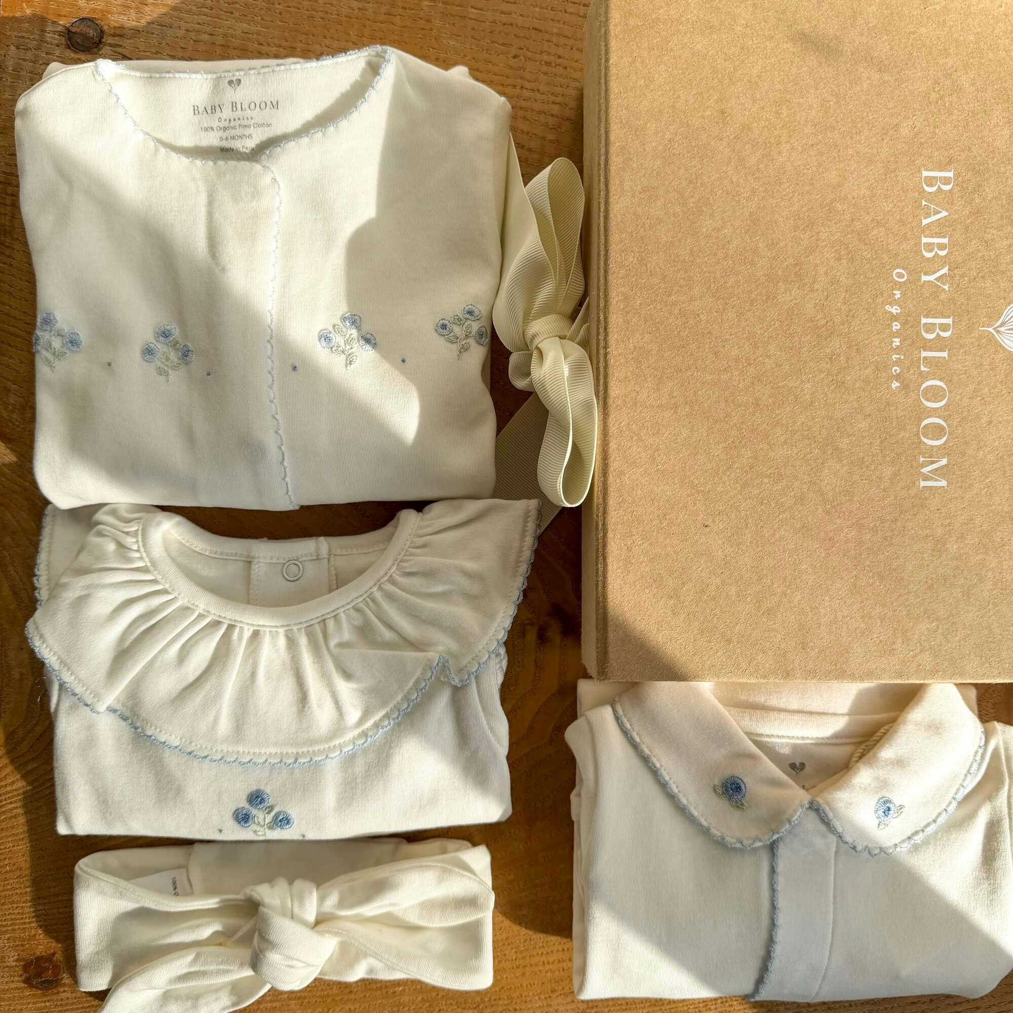 Baby Gil Gift Set Bundle Peonias Blue