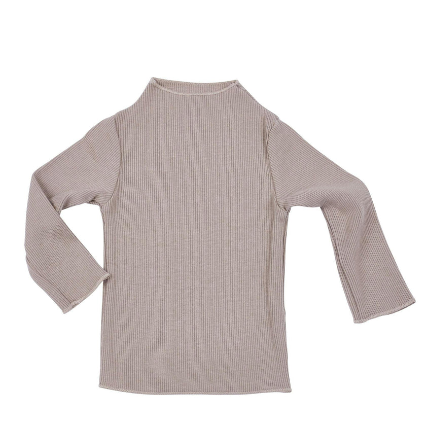 Rib Mock Neck Long Sleeve Top