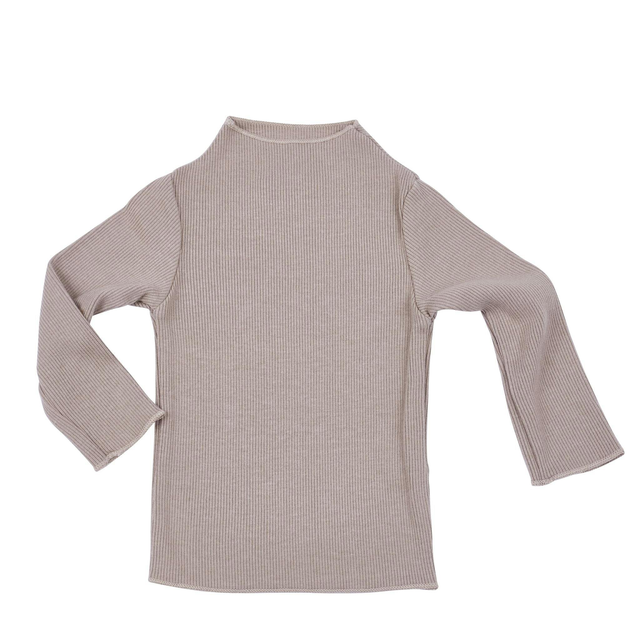 Rib Mock Neck Long Sleeve Top