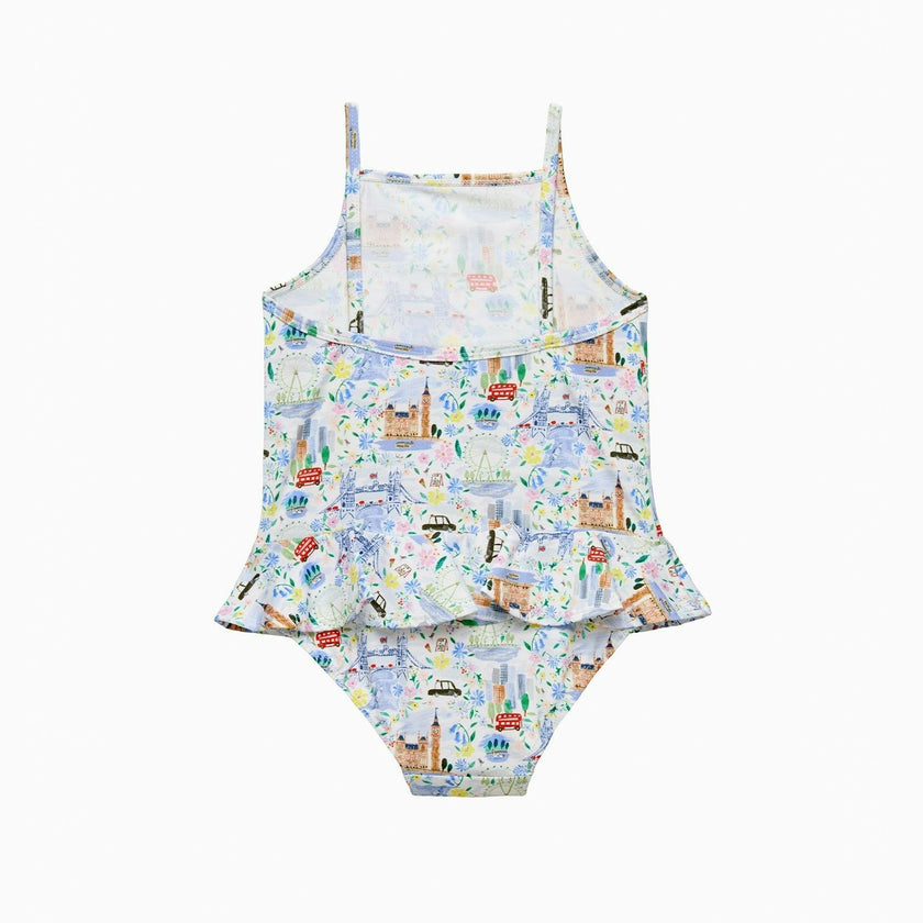 Baby Peplum Swimsuit in London Scenes