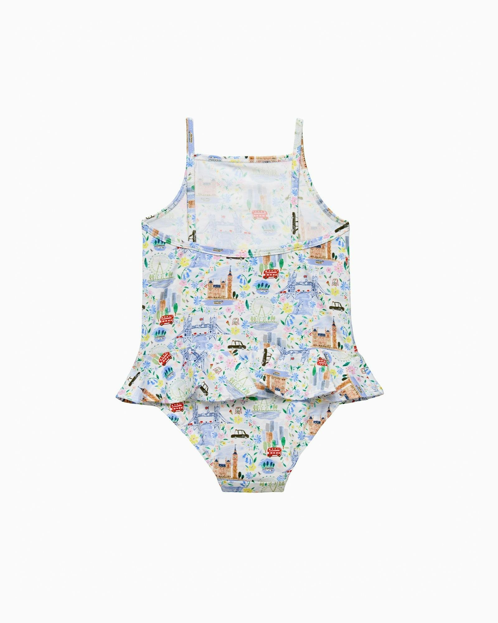 Baby Peplum Swimsuit in London Scenes