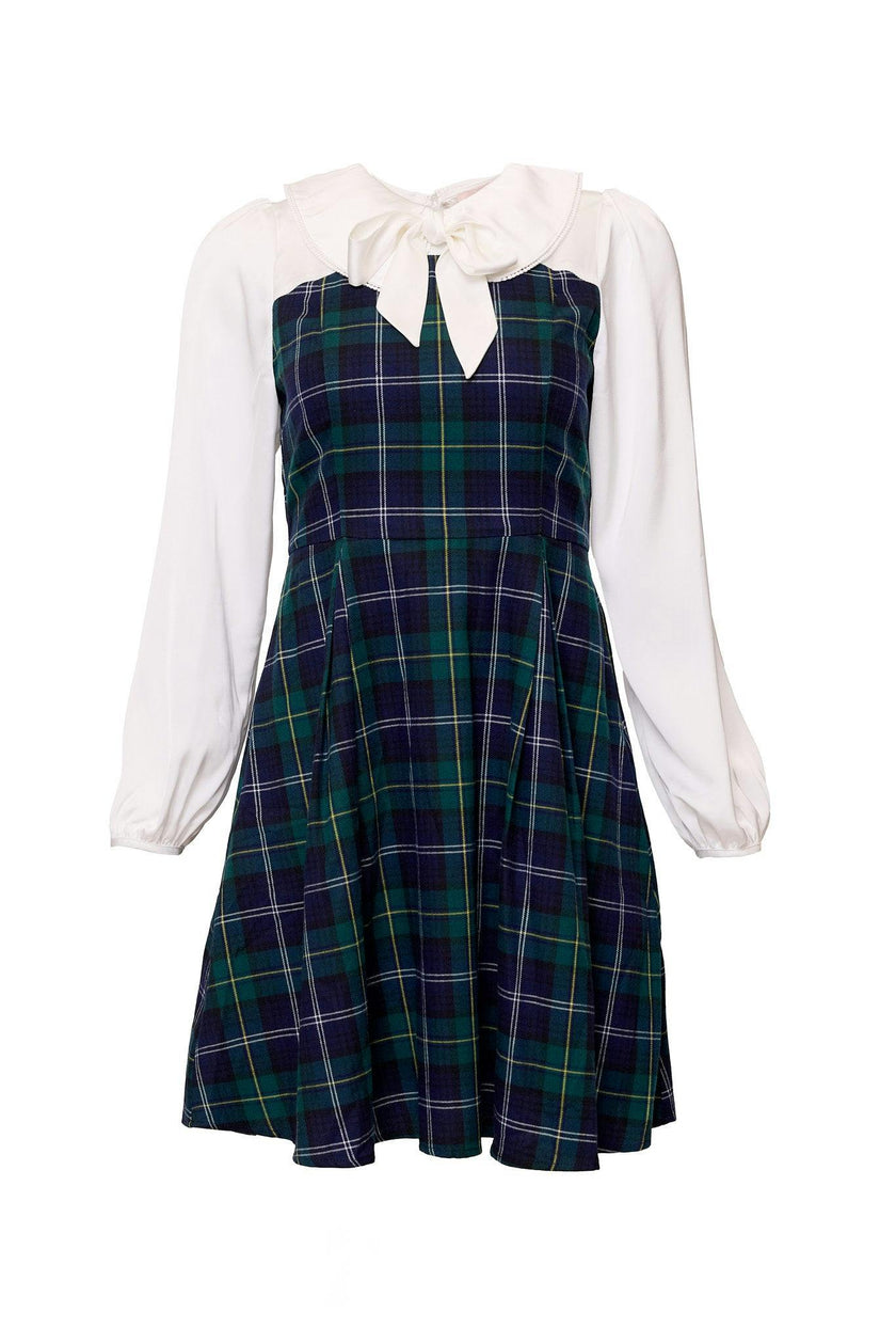 Tawny Dress in Nocturne Plaid