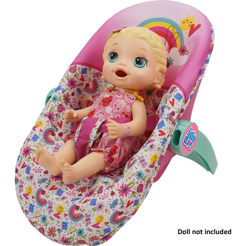 Baby Alive Deluxe Doll Car Seat - Pink & Rainbow