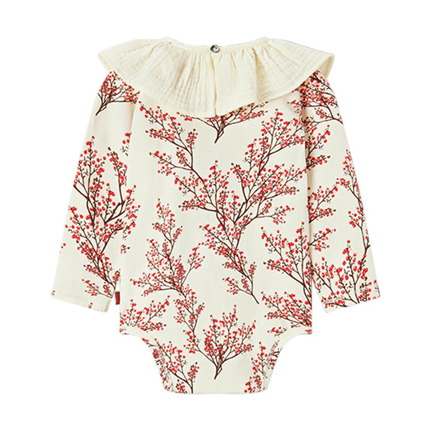 Winterberry Cotton Stretch Removable Collar Long Sleeve One piece