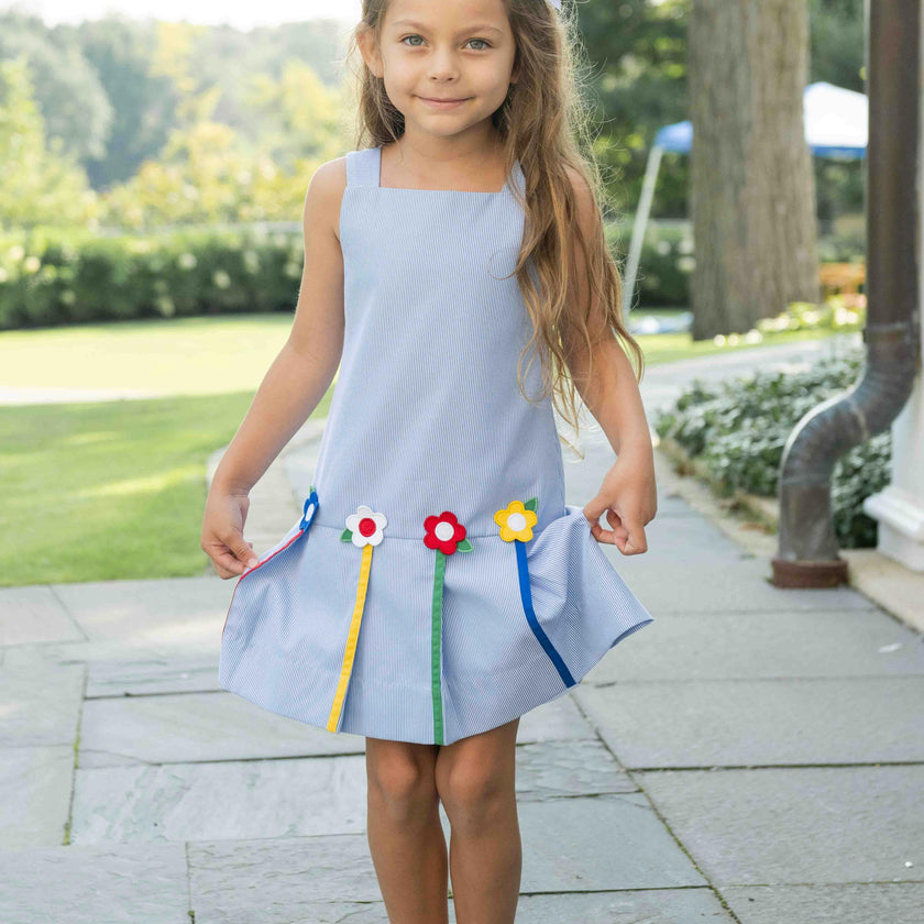 Junior Cord Dress With Flowers