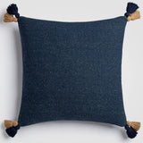 Bayside Tassel Blue & White Coastal Accent Pillow