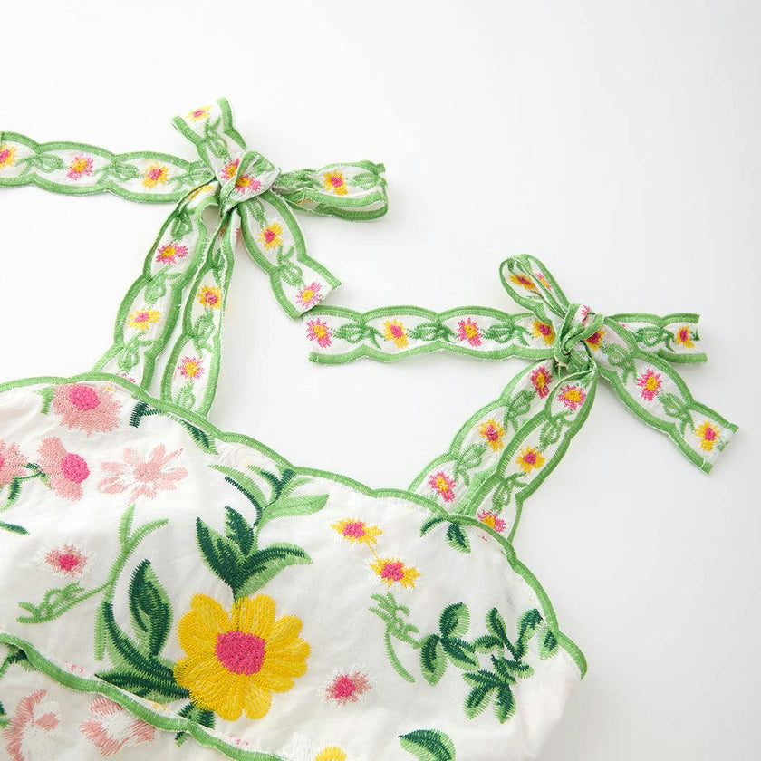 Kaylee Cotton Embroidered Maxi Dress