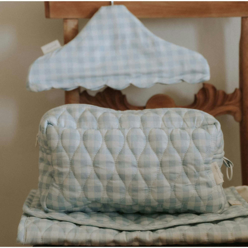 Toiletry Pouch Picnic Gingham Blue