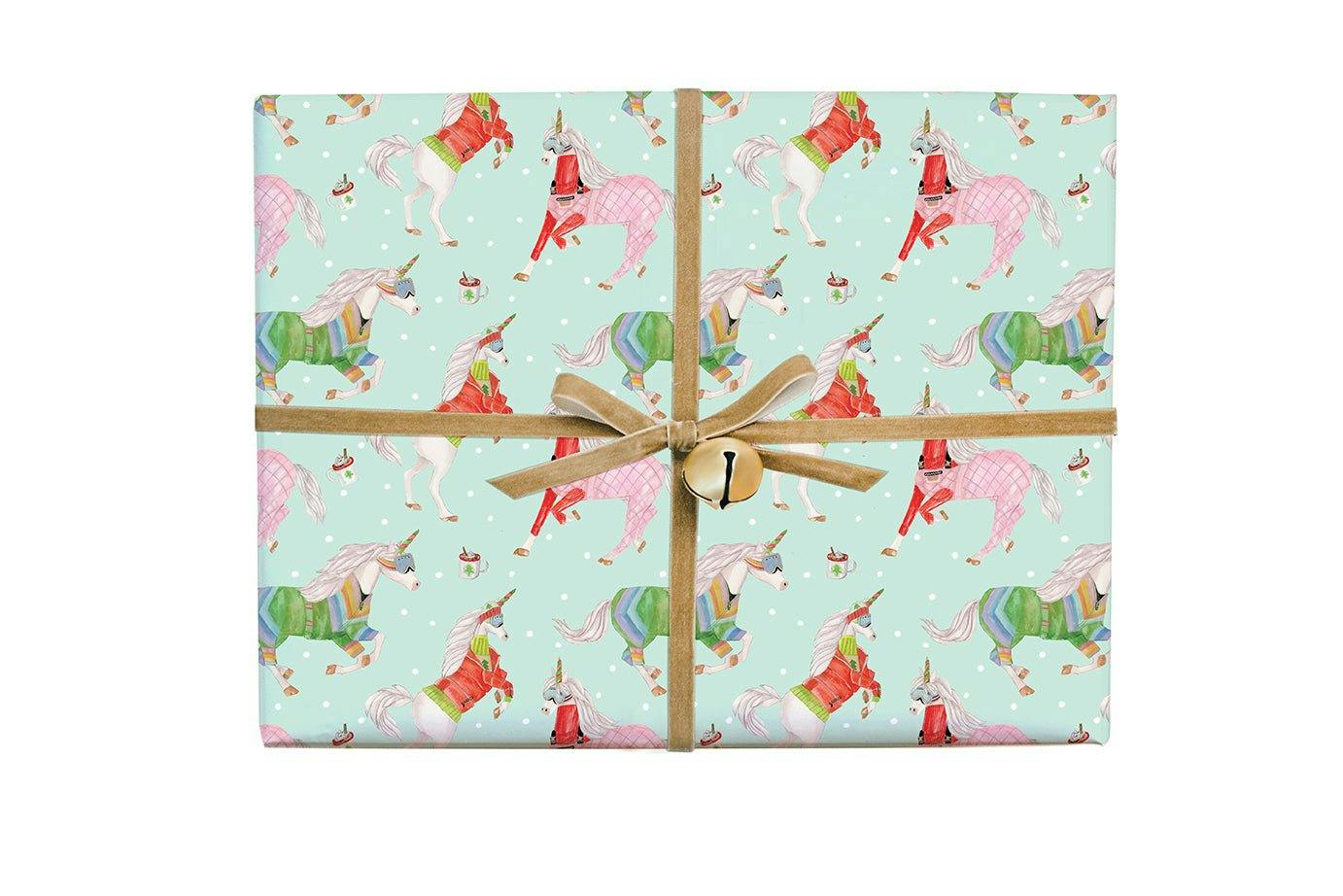 Unicorn Ski Adventure Gift Wrap