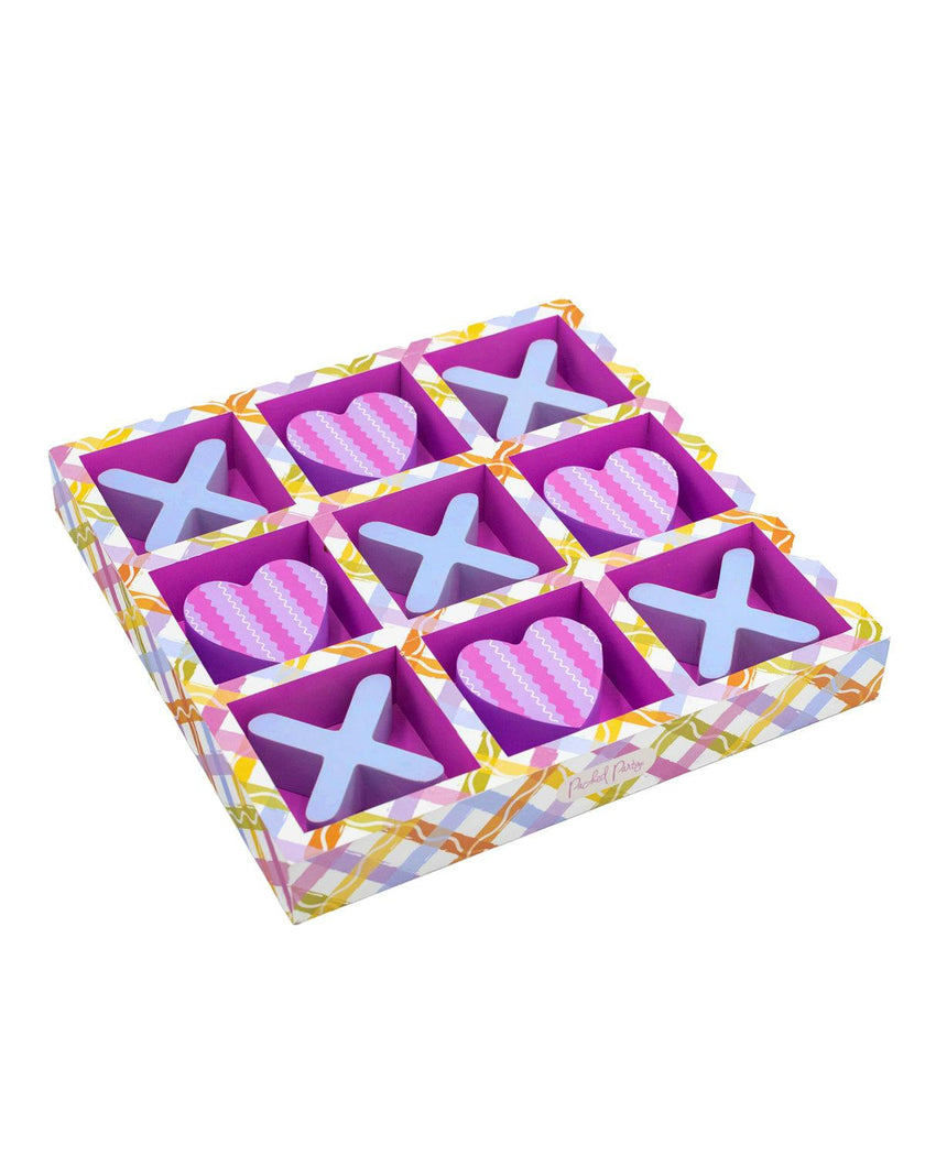 Packed Party Tic-Tac-Totally Fun Preepy Plaid Hearts Game Set
