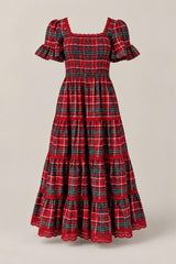 Rosario Dress in Christmas Cheer Plaid