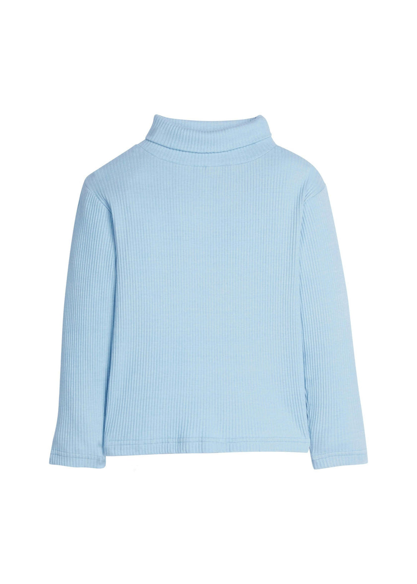 Stretchy Ribbed Long Sleeve Turtleneck Sweatshirt