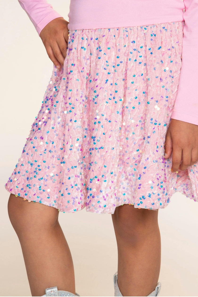 Simply Soft Long Sleeve Sequin Be Happy Dress