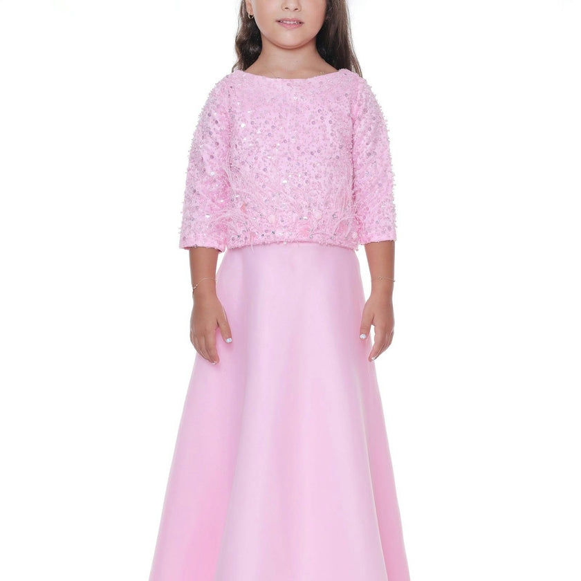 Pink Yasmina 2pc Organza Outfit