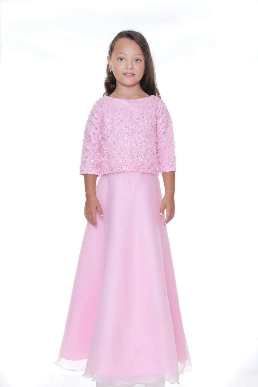 Pink Yasmina 2pc Organza Outfit
