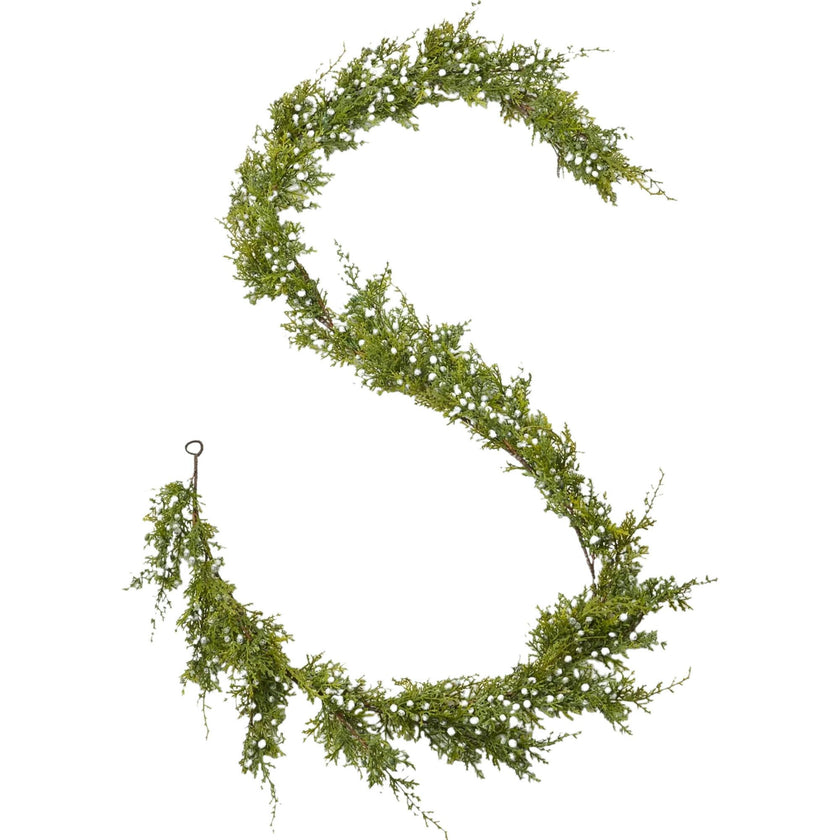 Seeding Winter Juniper Berry Greenery Classic Christmas Garland Holiday Table Runner