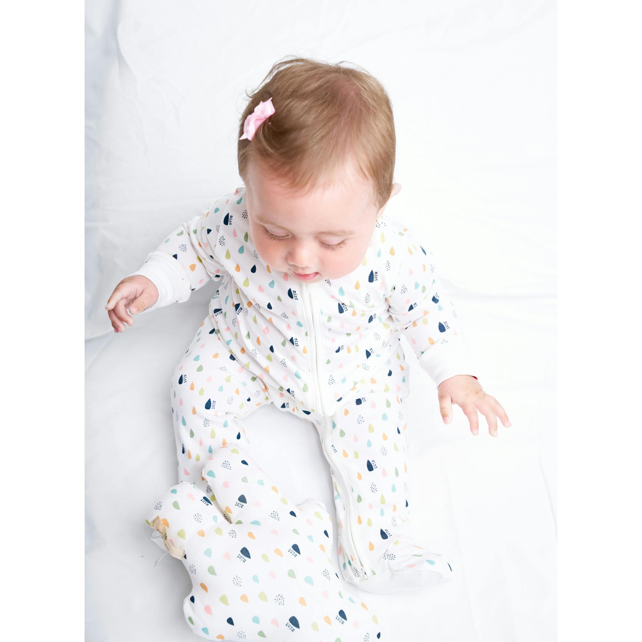 Tiny Drops Zip-up Baby Bodysuit
