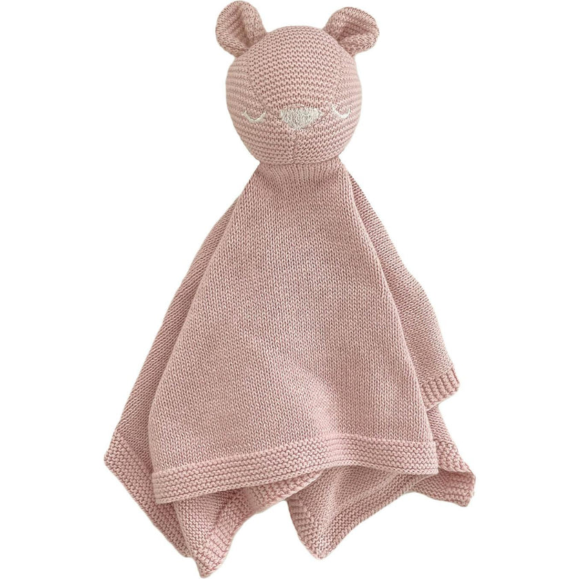 Organic Cotton Bear Lovey, Blush