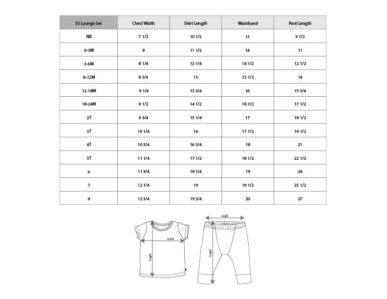 Boys Short Sleeve Lounge Set in Farm
