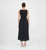 The Cosima Nap Dress - Black Tonal Seersucker