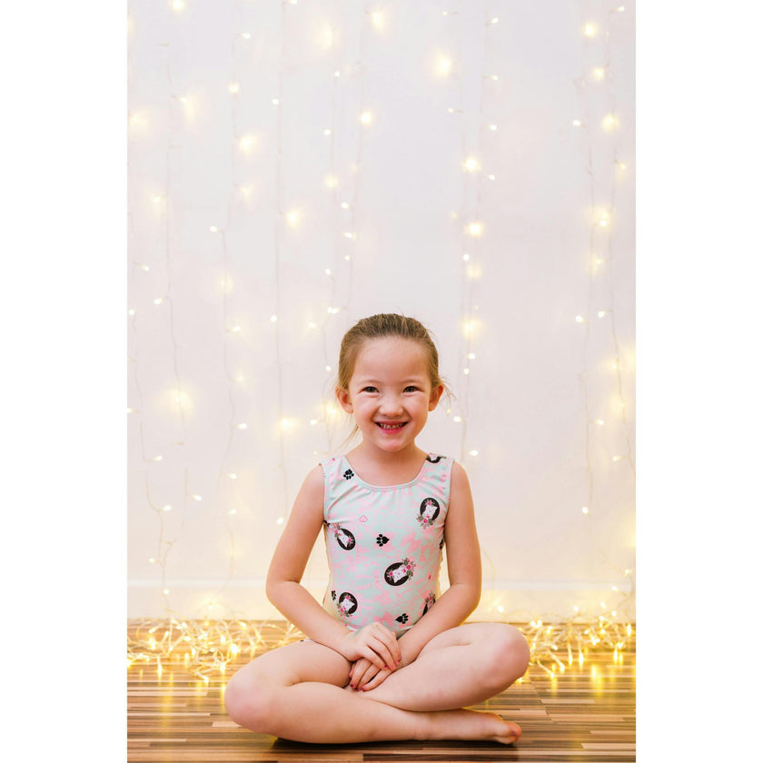 Kitty Bows Leotard, Green